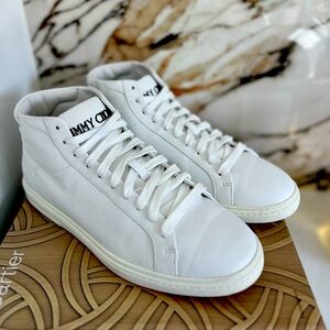 JIMMY CHOO fashion sneakers white leather EU42 US9